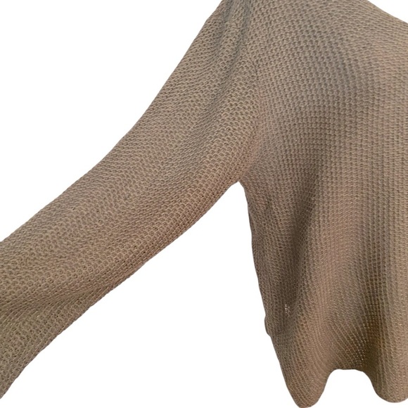 Eileen Fisher Women's 100% Linen V-Neck Sweater Size L Gray/Taupe Lightweight - Picture 4 of 11